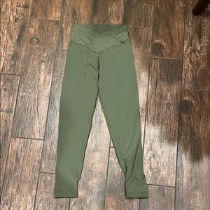 Olive Green High-Waisted Leggings